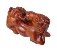 VICASKY Wooden Horse Statue Hand Sculpture Horse Statue for Bookshelf Office Desk Decoration 2026 Chinese New Year Mascot Decorative Wood Huanghua Pear Brown