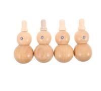 VICASKY Wooden Kazoo Whistle Musical Instrument, Classic Gourd Design, Lightweight and Easy to Play, 4pcs Set for Kids and Adults, for Outdoor Activities and Traveling