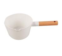 VICASKY Wooden Long Handle Ladle for Kitchen and Bath Large Capacity Water Scoop Spoon for Cooking Bathing Sauna and Garden Use with Comfortable Grip and Space-Saving Design