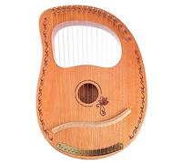 VICASKY Wooden Lyre Harp Instrument 16-string Portable Design Smooth Surface, Delicate String Lyre Harp for Beginner Learning and Musical Practice