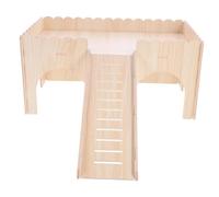VICASKY Wooden Nest Slide Rat Climbing Toys Toys for Hamsters Small Pet Hut Hamster Castle Wooden Pet Castle Multi-chamber Hide Warm Comfortable Craftsmanship