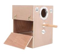 VICASKY Wooden Parakeet Nesting Box for Birds and Parrots, Convenient for Cleaning, Easy to Open and Close, Bird Breeding Box for Home and Park Use