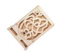 VICASKY Wooden Pirate Marble Puzzle for Interactive Educational Labyrinth Plaything Enhancing Hand Eye Coordination Parent Game Early Learning Boys