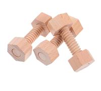 VICASKY Wooden Screw Construction for Building Blocks Wood Educational Play for Fine Motor Skills Hand-eye Coordination Interactive Learning