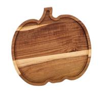 VICASKY Wooden Serving Tray for Halloween Thanksgiving Multipurpose Snack Platter Easy Maintenance Natural Wood Texture for Fall Table Decor