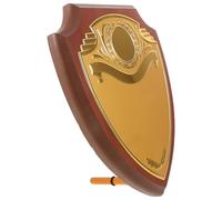 VICASKY Wooden Shield Award Plaque, Recognition Plaque Blank with Metal Accents, Smooth Surface for Custom Engraving and Corporate Events