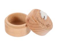 VICASKY Wooden Teeth Keepsake Box with 3D Tooth Design Newborn and Baptism Souvenir
