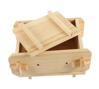 VICASKY Wooden Tofu Making Mold Simple to Use Tofu Maker with Synthetic Material Beige Curd Maker Practical Cutter Box for DIY Kitchen Pressing