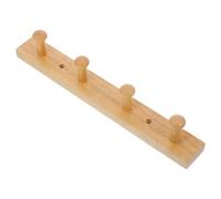 VICASKY Wooden Wall Storage Hook with Smooth Surface and Multi-Functional Design, Rustic Khaki Coat Rack for Wall Mounted Clothes Hanging in Study Rooms and Kitchens