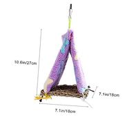 VICASKY Woven Parrot Nest Tent Triangle Bird Sleeping Bed Hammock for Birds Resting and Playing Random Color Style Random Color