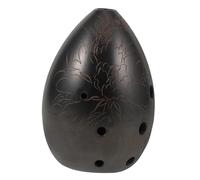 VICASKY Xun Pottery Flutes Cucurbit Flutes for Boys and Girls Students Portable Easy to Learn Black Ethereal Sound