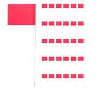 VICASKY Yard Marking Flags for Lawn and Garden Sprinklers 30 Red Steel Wire Flags for Measurement and Landscaping Easy Setup for Outdoor Projects