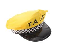 VICASKY Yellow Taxi Driver Hat Polyester Wide Brim Costume Headwear