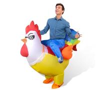 VICBAY Inflatable Chicken Costume, Blow Up Halloween Costumes for Adult Women Men Halloween Rooster Inflatable Costumes Fancy Dress Cosplay Party (B)