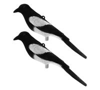 VicBre 2PCS Magpie Decoy Birds Hunting Decoys Artificial, Vivid Animals Yard Garden Lawn Decor Home Decoration Wedding Ornaments