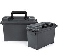 VicBre Ammo Storage, Plastic Ammo Storage Box, Lockable Waterproof Ammo Can for Pistol, Rifle, Shotgun(Combo 2 Pack)