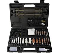 VicBre Gun Cleaning Kit Universal Supplies for Hunting Rifle Handgun Shotgun Cleaning Tool Kit Cotton Mop, Bronze Bore Brush, Gun Jag & Tips for All Caliber with Case