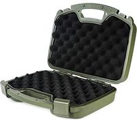 VicBre Hard Pistol Case with Foam,Lockable Waterproof Portable 2 Handguns Magazine Storage Box for Outdoor Shooting Hunting Range