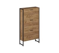 Vicco Shoe tipper Folda, Goldkraft oak/black, 63 x 119 cm with 3 tilting compartments