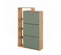 Vicco Shoe tipper Orlando, Goldkraft oak/green, 80 x 128.3 cm