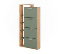 Vicco Shoe tipper Orlando, Goldkraft oak/green, 80 x 166.1 cm