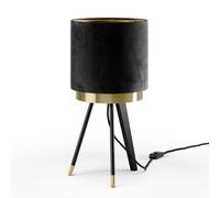 Vicco Table lamp Goldamo, Black, 23 x 46 cm, with E27 Socket Suitable for Various Light Bulbs