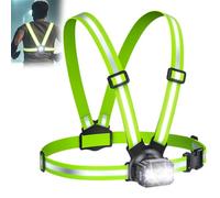 Viccux 500LM High-Visibility Running Lights for Runners with 7 Modes, Adjustable 45° Beam, 360° Reflective Vest & IPX4 Waterproof Running Vest Headlamp for Night Walking/Cycling, 3.5-20Hrs Runtime