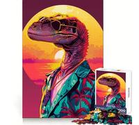 VIce City Dino Puzzle for Teenagers 1000 Pieces Thinking Skill Restful Activity Neat Edges Xmas Present (38x52cm)