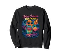 Vice Cream Heatwave Retro Miami Ice Cream Florida Basketball Sweatshirt