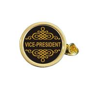 Vice President Committee Gold Plated Domed Lapel Pin Badge in Gift Bag