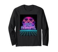 Vice Principal Retro 80s Synthwave Miami Sunset Vibe Long Sleeve T-Shirt