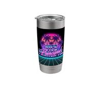 Vice Principal Retro 80s Synthwave Miami Sunset Vibe Stainless Steel Insulated Tumbler