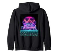 Vice Principal Retro 80s Synthwave Miami Sunset Vibe Zip Hoodie
