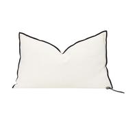 Vice Versa Black Line linen cushion Cream 30x50