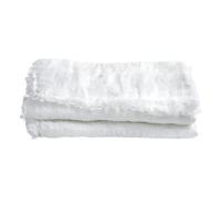 Vice Versa Washed Linen Gauze Fringed Curtain White 150x250