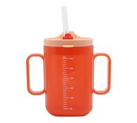 Viceda 300ml Sippy Cup with Straw, Hospital Liquid Feeding Cup for Disabled and Maternity Patients, for Safe Drinking of Water, Porridge and Soup,Kids Controlled Drinking Mug with Graduated Scale