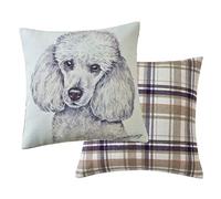 Viceni Maturi Mini Poodle Filled Dog Cushion-43 x 43cm / 17 x 17-inch, Multi-Coloured, 43 x 43cm
