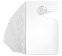 Vicenpal 100 Pack Blank Parking Permit Hang Tag Poly Plastic Parking Placards PVC Hang Tag 3 x 5 Inch for Car Rear View Mirror (White)