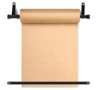 Vicenpal 15.5-27.5 Inch Retractable Kraft Paper Roll Holder Dispenser Wall Mounted Butcher Paper Holder Roller for to Do Lists, DIY Drawing, Taking Note, Artwork, Creative Inspiration, Black