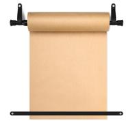 Vicenpal 15.5 Inch Kraft Paper Roller Holder Wall Mount Roller Dispenser with 30 Meter Kraft Roll for to Do Lists, DIY Drawing, Taking Note, Artwork, Inspiration (Black)