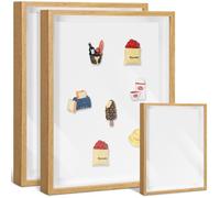 Vicenpal 2Pcs large Magnet Display Board 16x12 Magnetic Board,Light Brown
