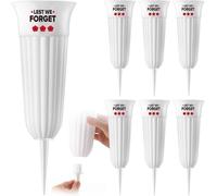 Vicenpal 8 Pcs Veterans Day Cemetery Vases Memorial Grave Decorations with Spikes and “Lest WE Forget” Sign Grave Flower Holder Cemetery Outdoors Yard Garden