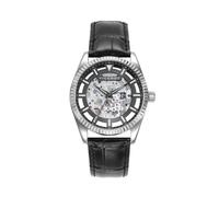 Viceroy 42445-17, Chic Men's Watch, Sports Style, Steel Case, Grey Transparent Dial, Black Leather Strap, 100 m Waterproof