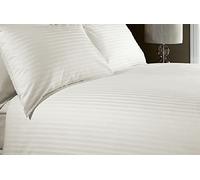 viceroy bedding 400 Thread Count SINGLE BED SIZE SATIN STRIPE CREAM 100% Egyptian Cotton Jacquard Duvet Cover With One Pillowcase