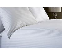 viceroy bedding 400 Thread Count SUPER KING BED SIZE SATIN STRIPE WHITE 100% Egyptian Cotton Jacquard Duvet Cover With Pair of Pillowcases