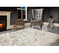 viceroy bedding 9cm Extra Thick Dense Pile SHAGGY RUG with SPARKLE SHINE Strands - For Living Room Area Rugs - Modern Luxurious Super Soft Touch (Cream Ivory, 80cm x 150cm (3ft x 5ft))