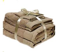 viceroy bedding Pair of JUMBO BEIGE Prestige 'Luxor' Egyptian Cotton Towels 650gsm Bath Sheets HUGE SIZE 180cm x 100cm Towel