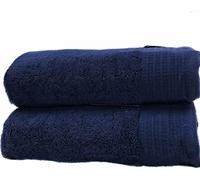 viceroy bedding Extra Absorbent Quick Dry Towels 100% Pure Egyptian Cotton 650gsm Bathroom Towel Bale Bundle Bath Fashions Collection Set NAVY BLUE (3pc Set: Face + Hand + Bath Towel)