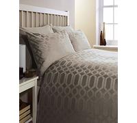 viceroy bedding GEO LATTE DOUBLE Bed Size Print, 300 Thread Count Luxury Egyptian Cotton, Duvet Cover and Pillow Cases Bedding Set