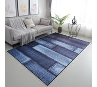 viceroy bedding Modern PRINT NON SLIP Rugs Living Room Carpet Mat For Bedroom Large Area Rug Hallway Kitchen Extra Large Size Low Pile Flat Weave (Wall Black Grey, 120 x 170 cm)